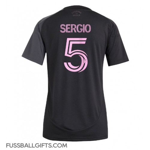 Inter Miami Sergio Busquets #5 Fußballbekleidung Auswärtstrikot Damen 2025-26 Kurzarm